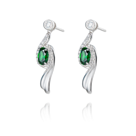 Flying Sleeves Earrings Green