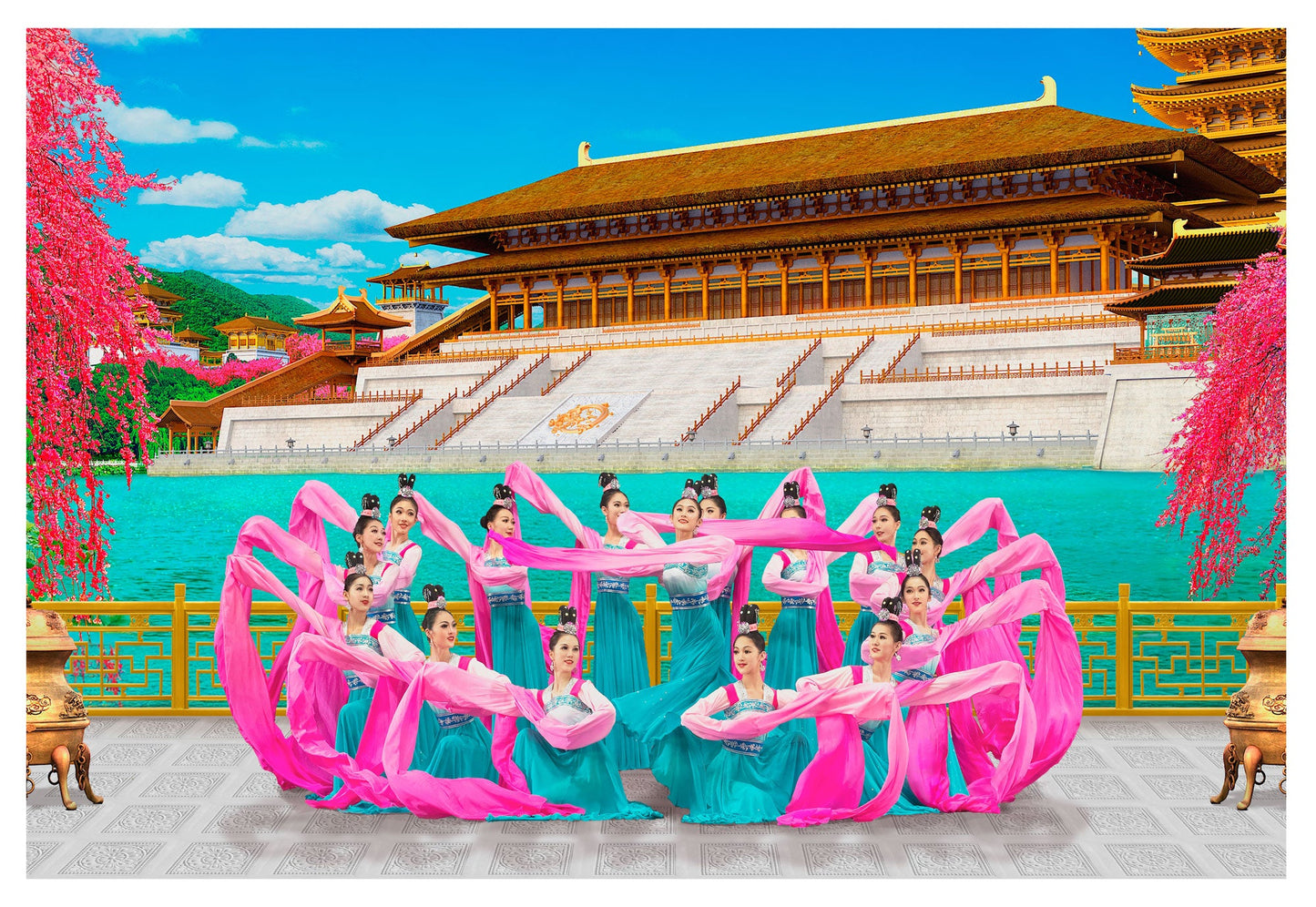 Sleeves of the Tang Palace Giclée Print