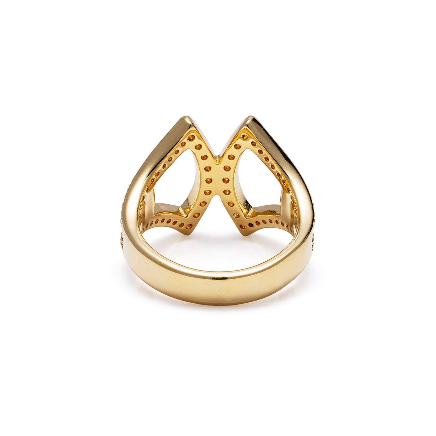 Marvelous Fan Scarf Ring Gold