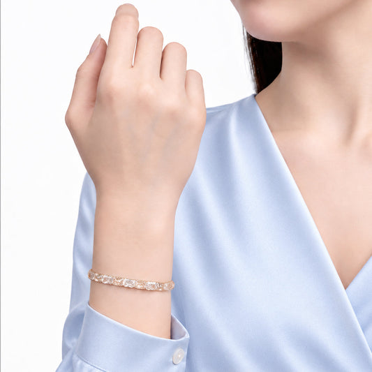 14K Gold Crochet Sparkle Bracelet