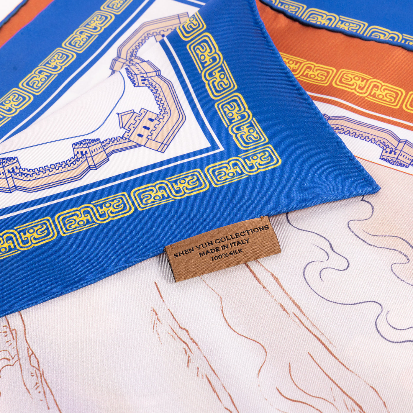 The Mulan Scarf Royal Blue and Bronze