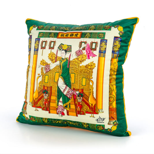 Manchurian Grace Velvet Cushion Cover