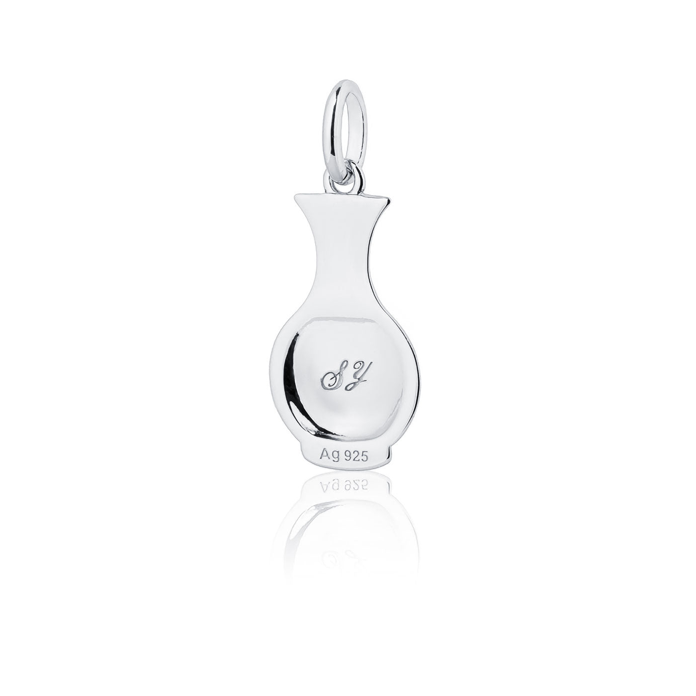 Porcelain Grace Charm Silver