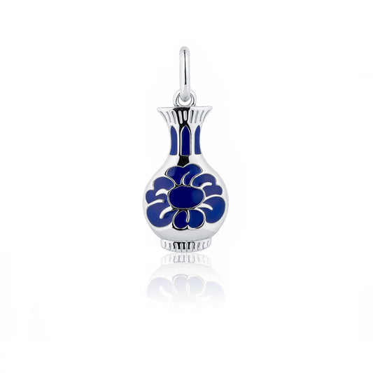 Porcelain Grace Charm Silver