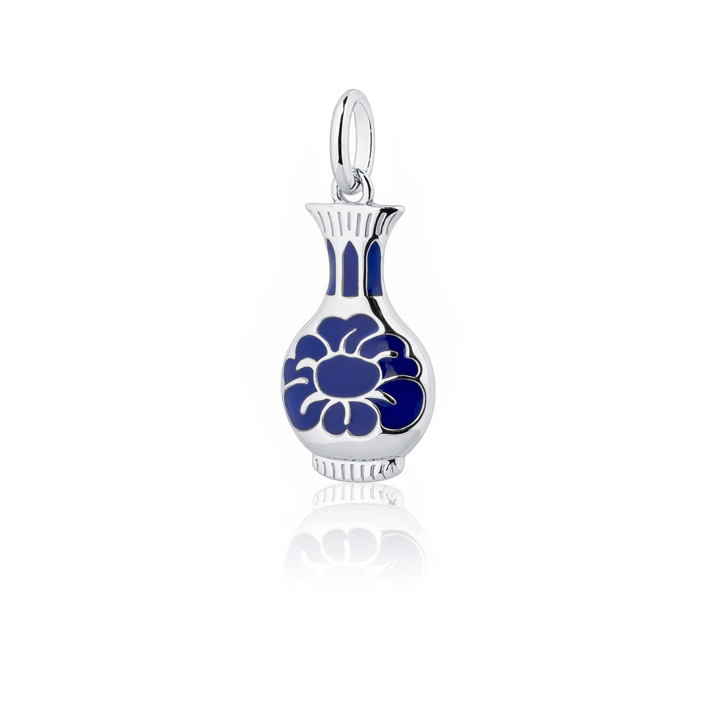 Porcelain Grace Charm Silver