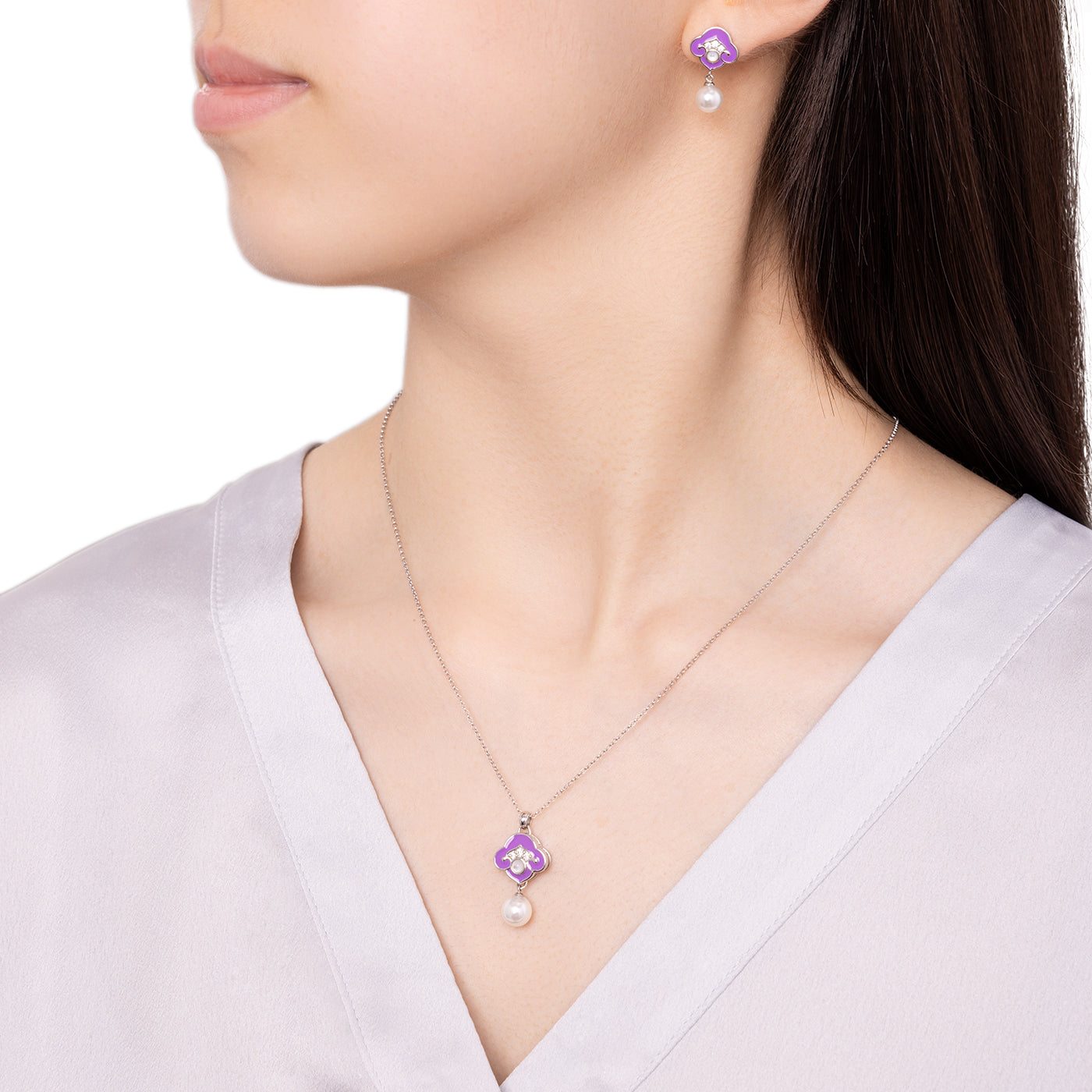 Heavenly Cloud Necklace Purple