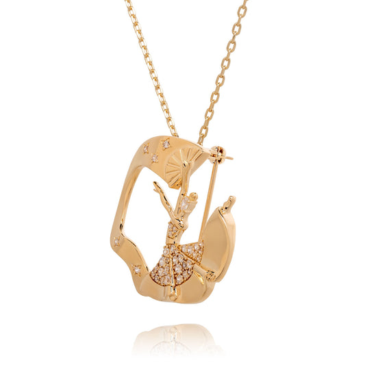 Diamond Cut Chain Gold Plated for Brooch