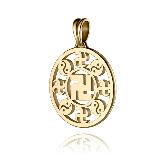 Falun Pendant 18kt Yellow Gold 25mm