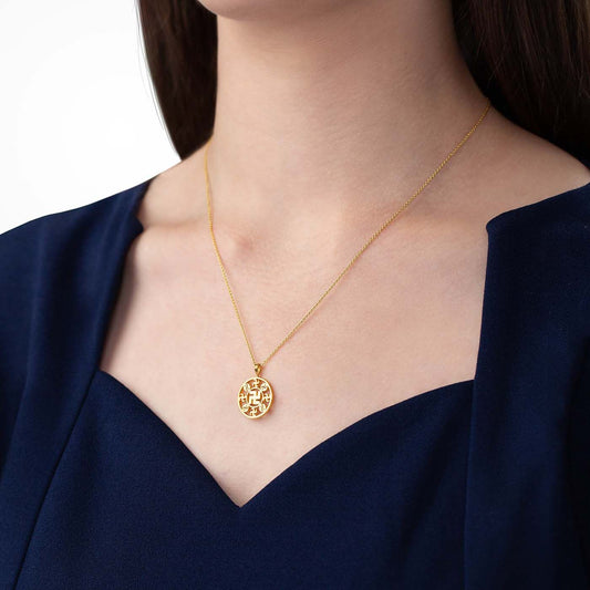 Falun Pendant 24kt Yellow Gold 17mm