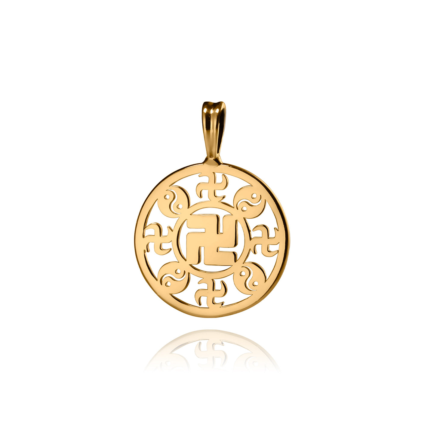 Falun Pendant 24kt Yellow Gold 17mm