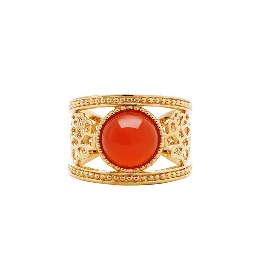 Golden Tang Peony Ring