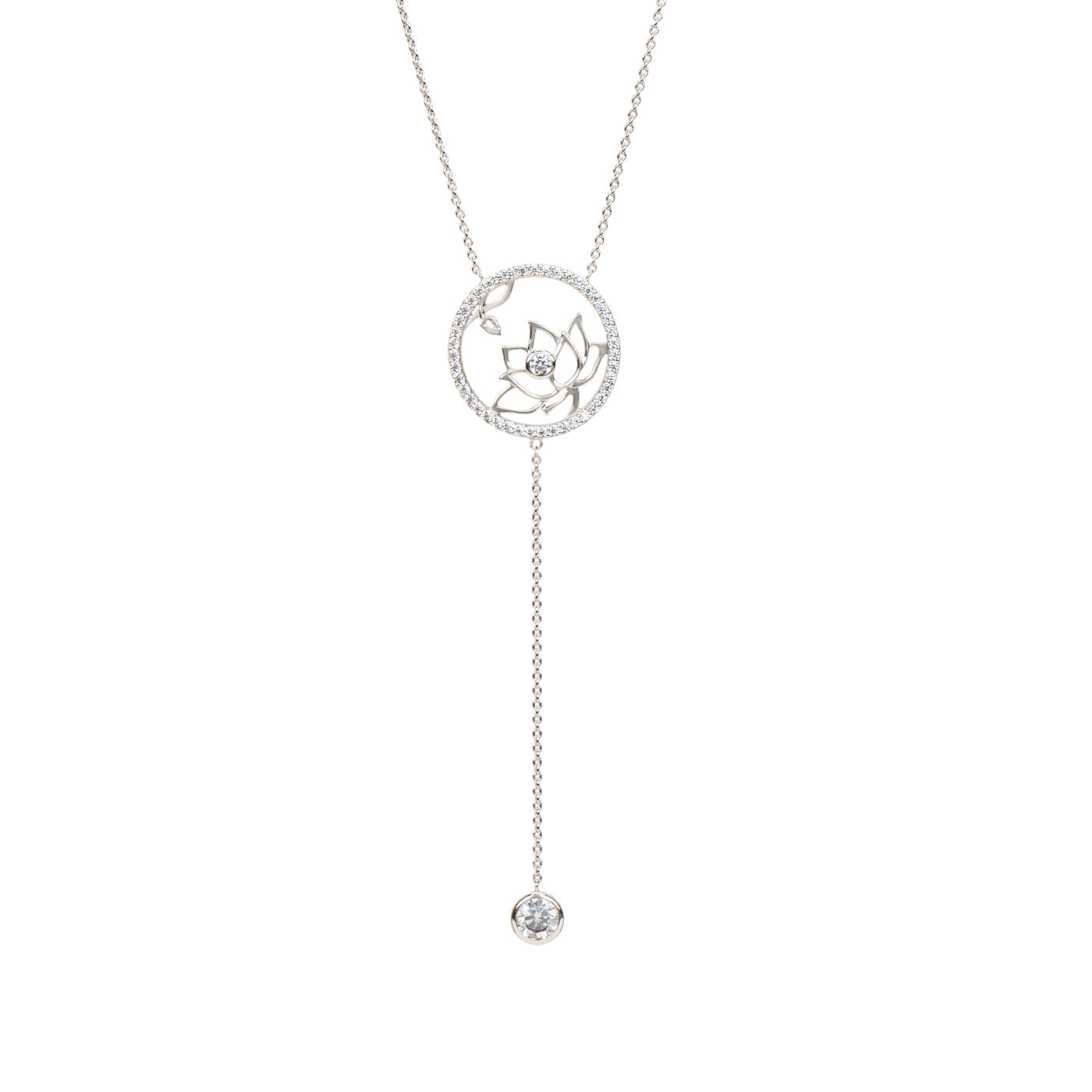 Lotus Fairies Necklace Silver