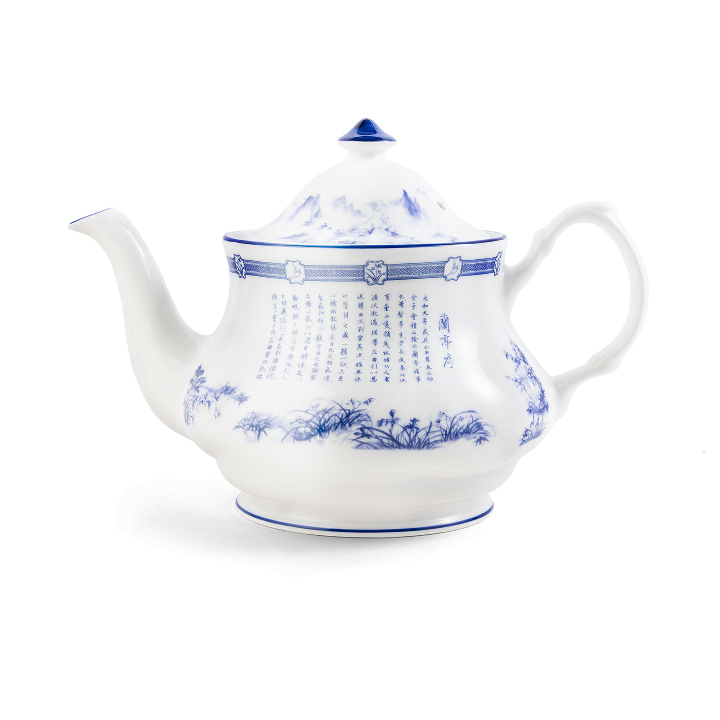 Poets of the Orchid Pavilion Teapot 1000ml Front View - Shen Yun Collections