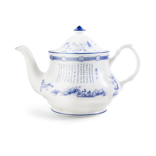 Poets of the Orchid Pavilion Teapot 1000ml Front View - Shen Yun Collections