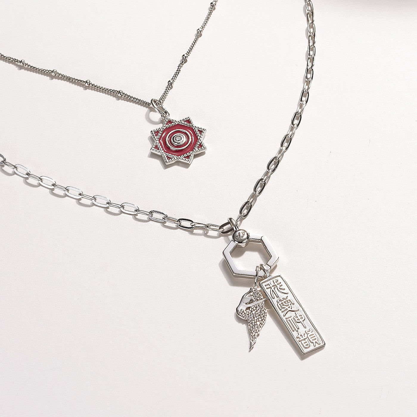 Twirling Handkerchief Charm - Silver
