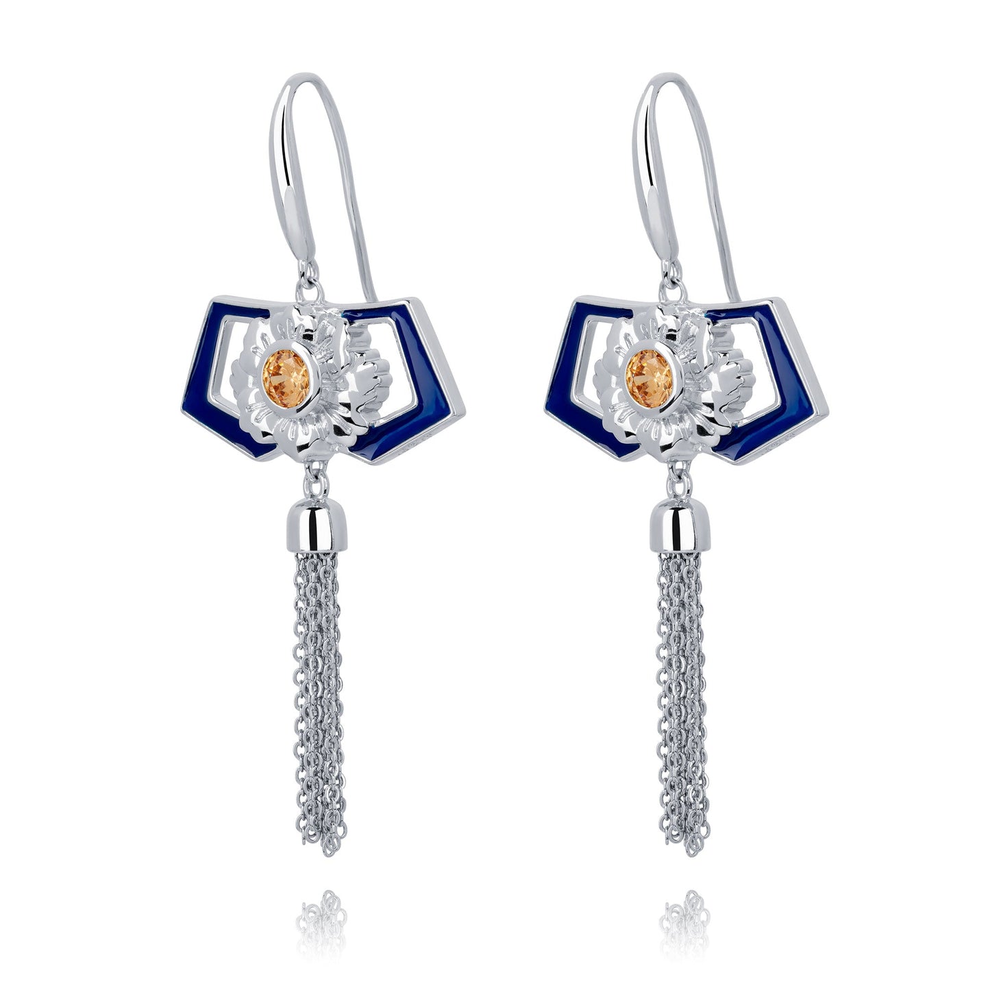 Manchurian Elegance Earrings Blue