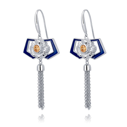 Manchurian Elegance Earrings Blue