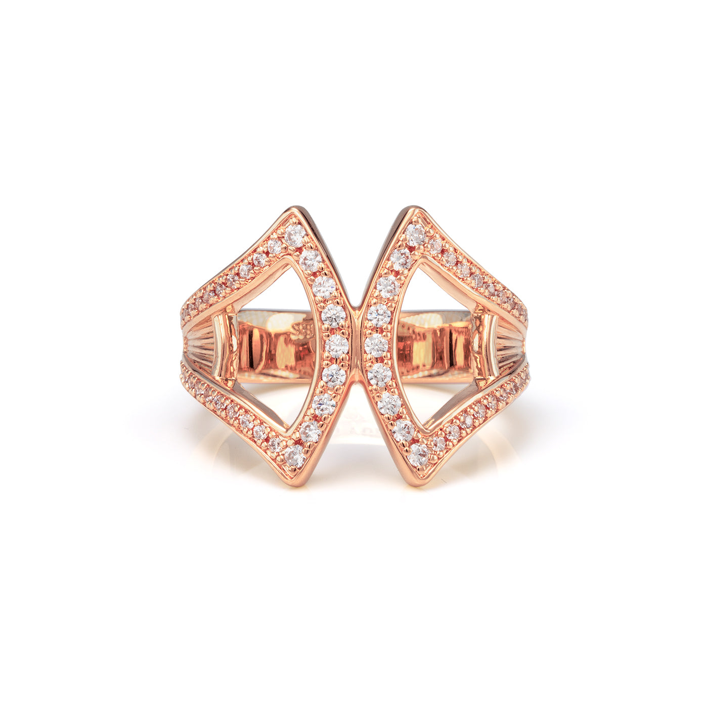 Marvelous Fan Scarf Ring Rose Gold