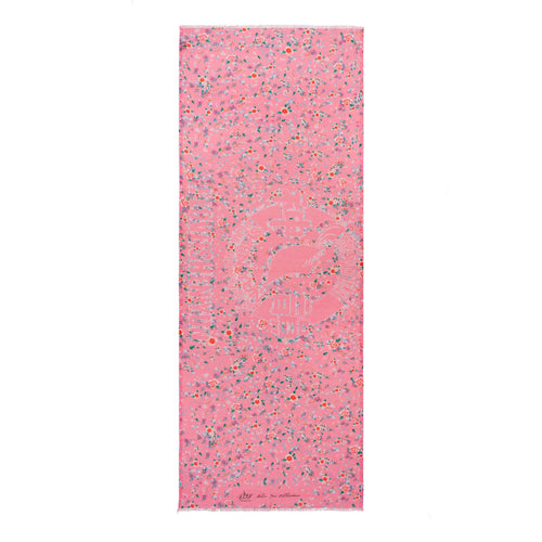 Celestial Flowers Long Scarf Pink Overall - Shen Yun Collections