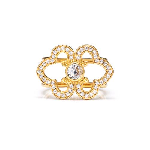 Elegant Bliss Scarf Ring Gold