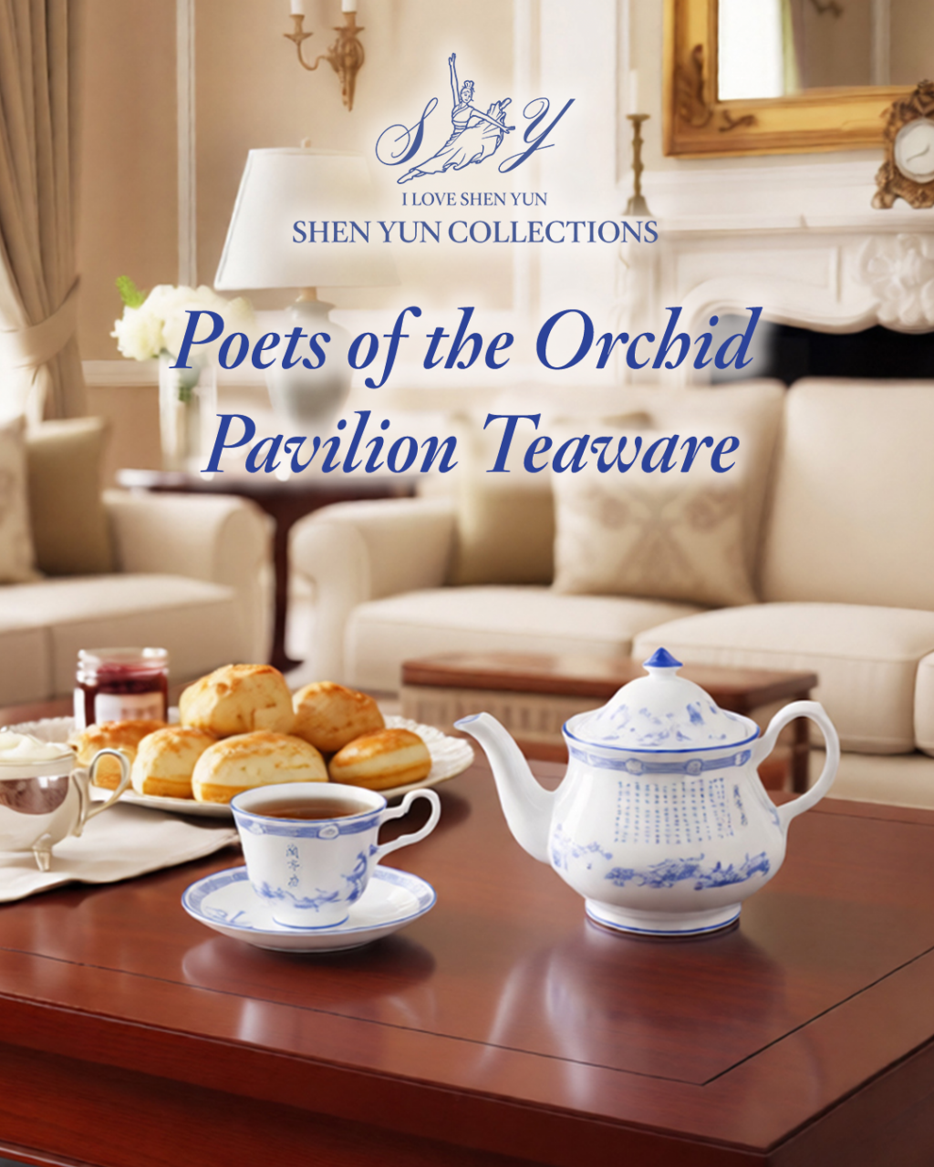 Poets of the Orchid Pavilion 2-Cup Tea Set (600ml)