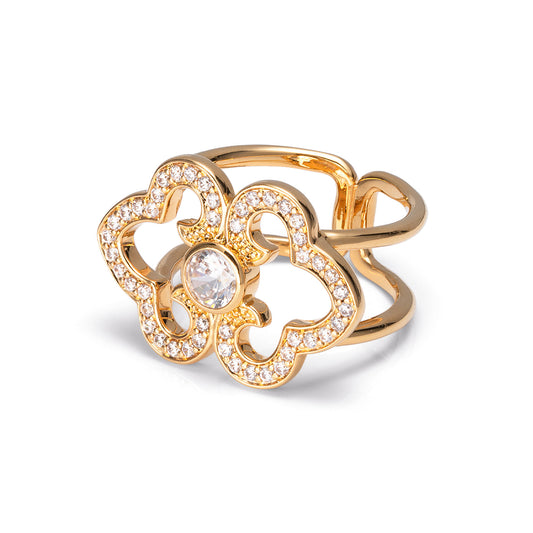 Elegant Bliss Scarf Ring Gold