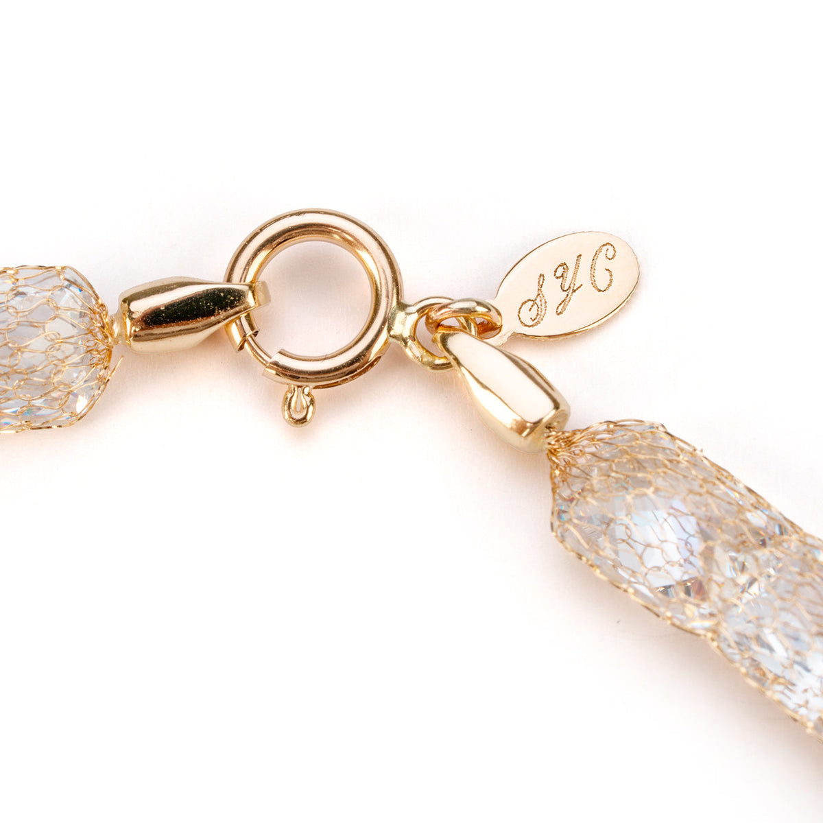 14K Gold Crochet Sparkle Bracelet