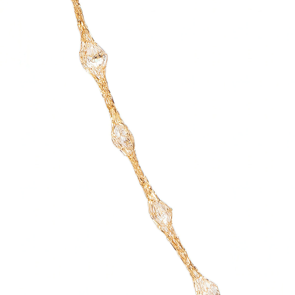 14K Gold Crochet Sparkle Necklace
