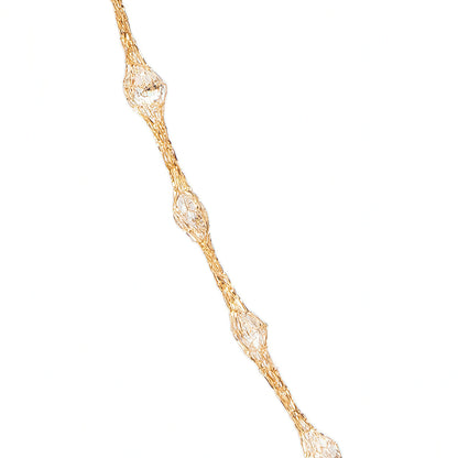 14K Gold Crochet Sparkle Necklace