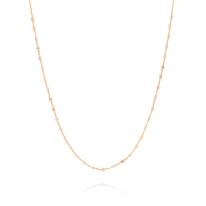 14K Gold Crochet Sparkle Necklace