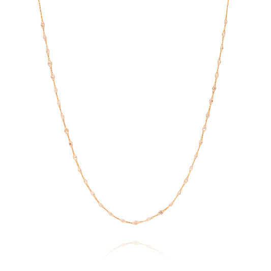 14K Gold Crochet Sparkle Necklace