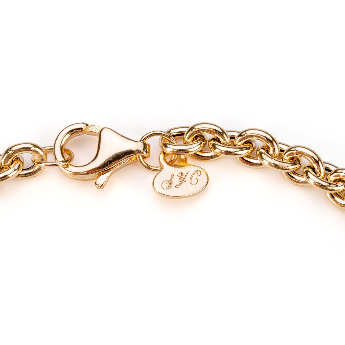 14K Gold Oval Rolo Bracelet