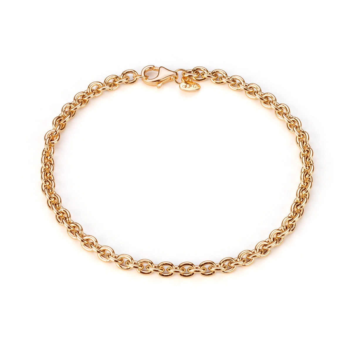 14K Gold Oval Rolo Bracelet