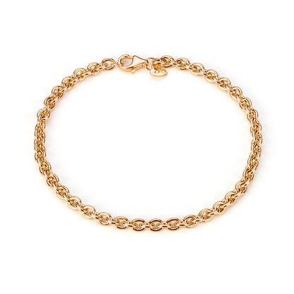 14K Gold Oval Rolo Bracelet