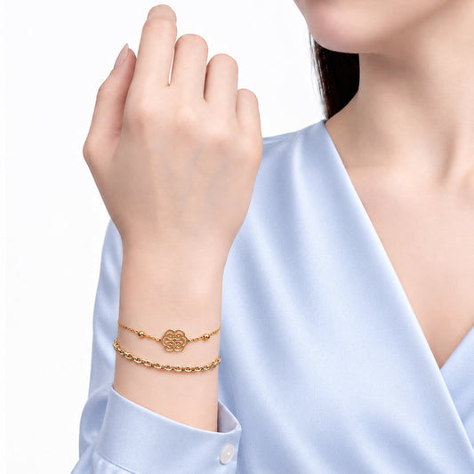 14K Gold Oval Rolo Bracelet