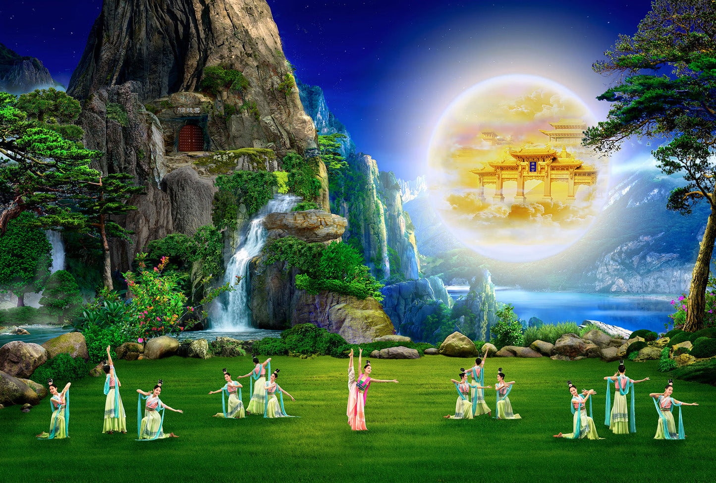 The Moon Palace Graces the Earth Giclee Print
