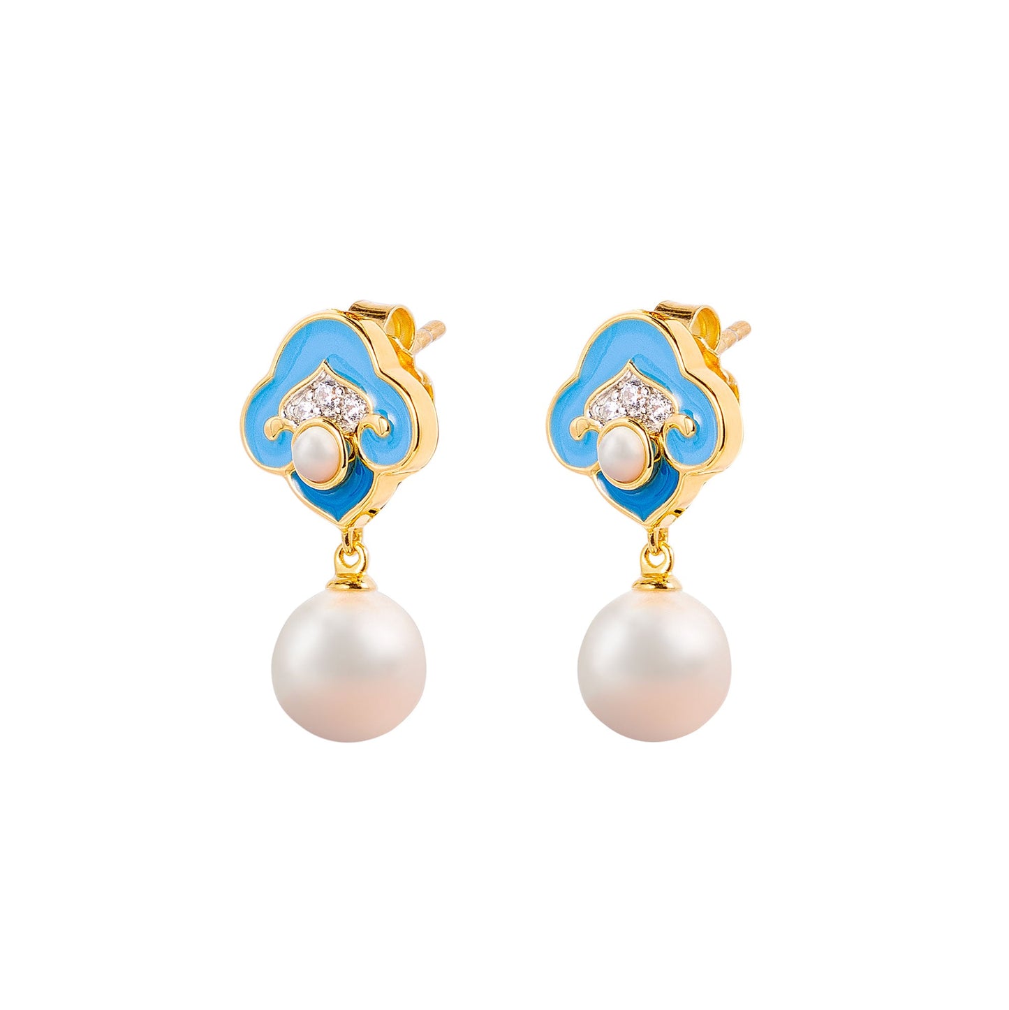 Heavenly Cloud Earrings Blue