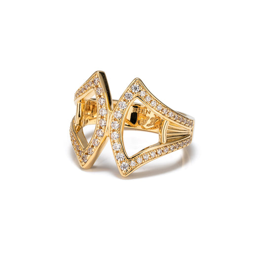 Marvelous Fan Scarf Ring Rose Gold