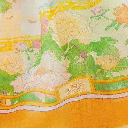 Peony Elegance Long Scarf