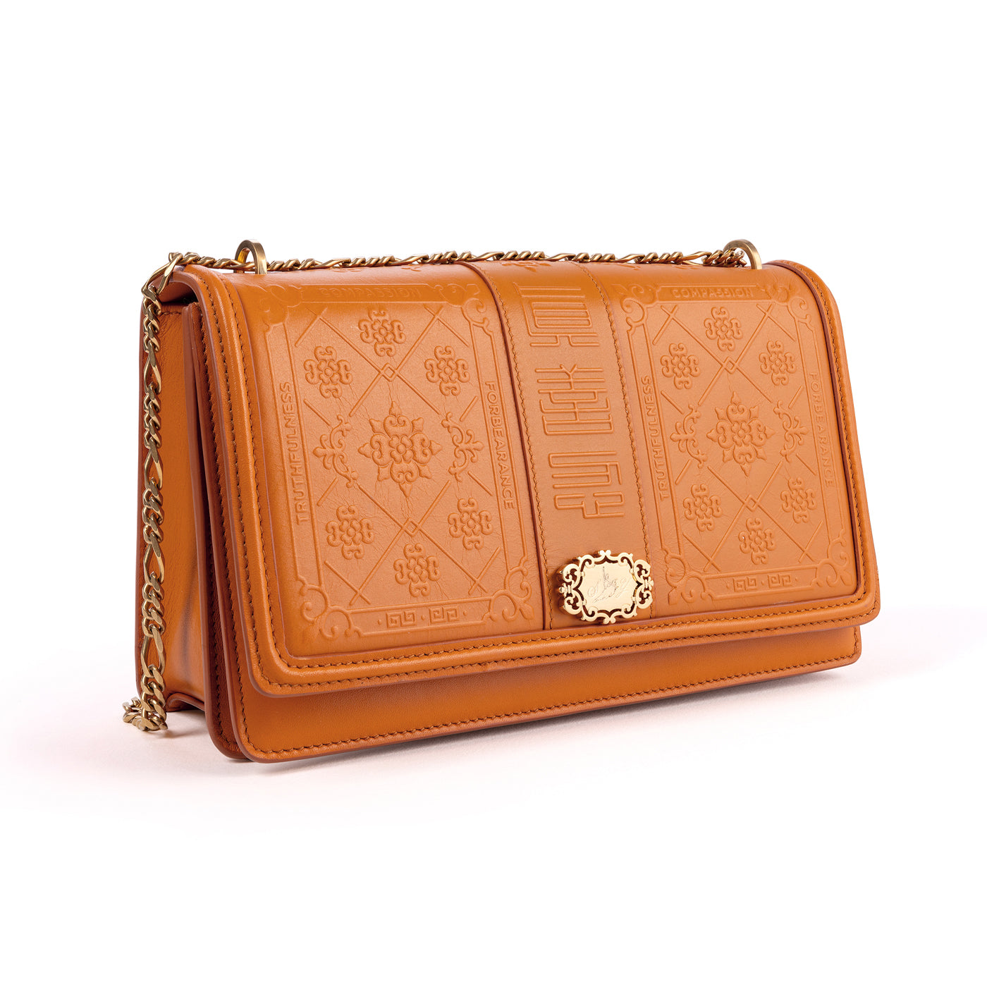 Zhen Shan Ren Shoulder Bag Orange Ochre
