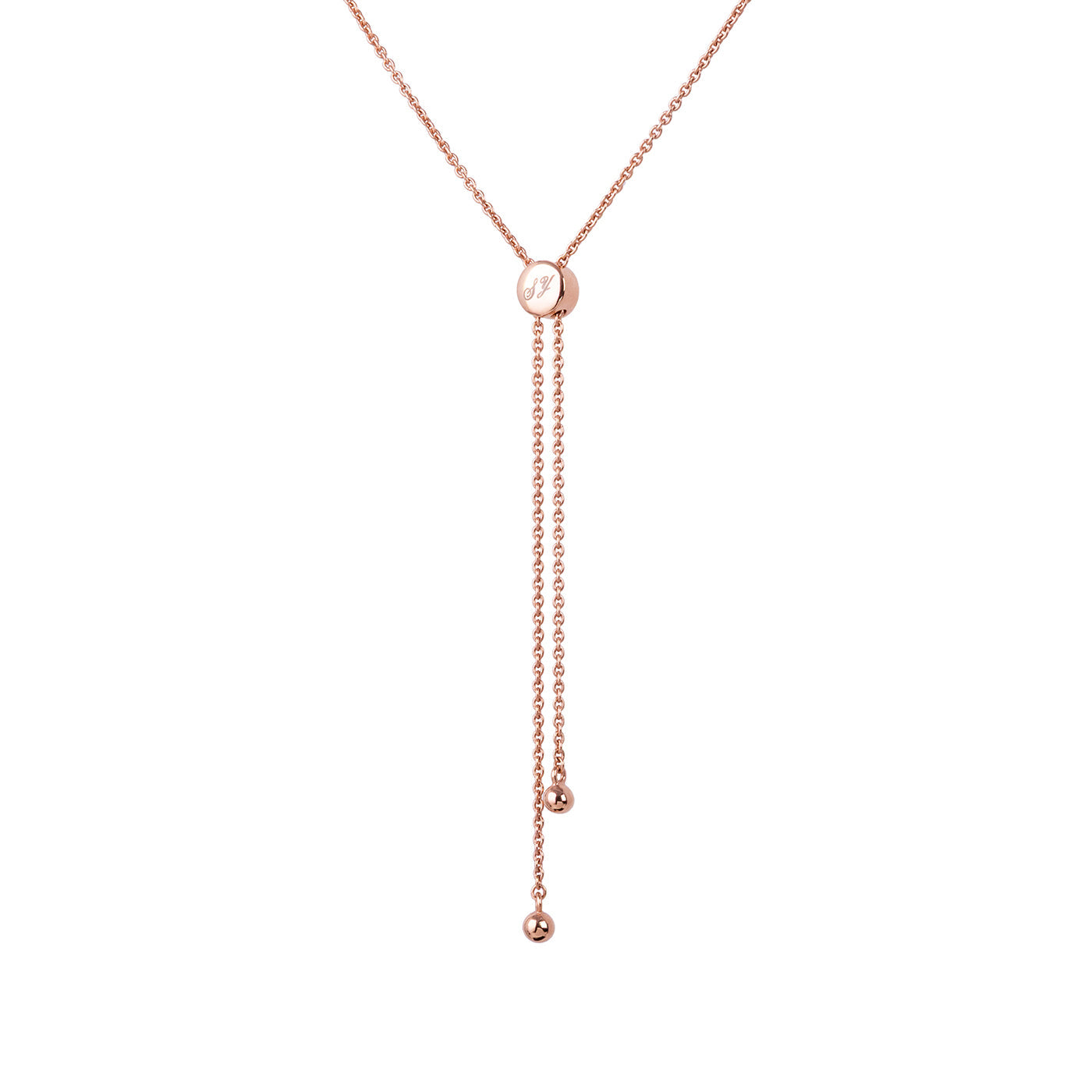 Lotus Fairies Oval Necklace Rose Gold