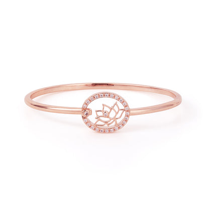 Lotus Fairies Bangle Rose Gold Large