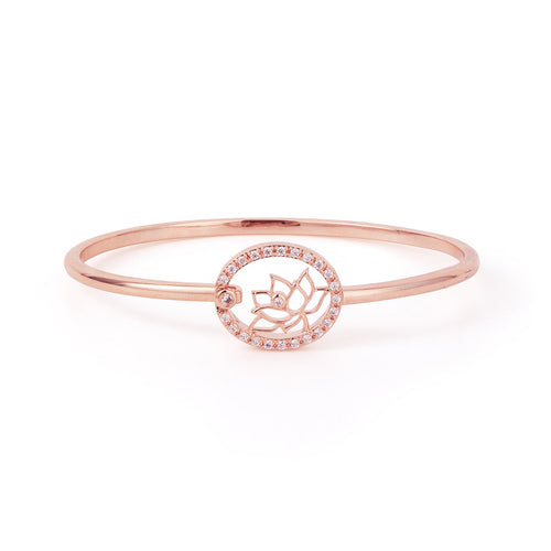 Lotus Fairies Bangle Rose Gold Large