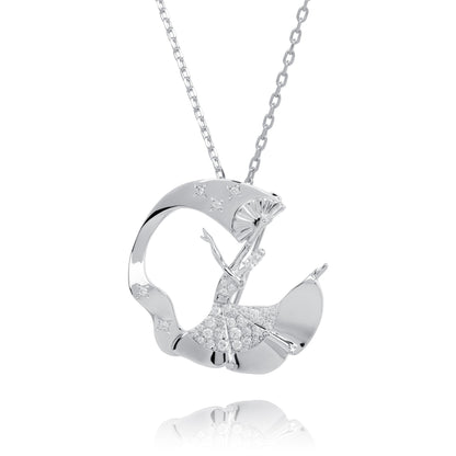 Diamond Cut Chain Rhodium Plated for Brooch