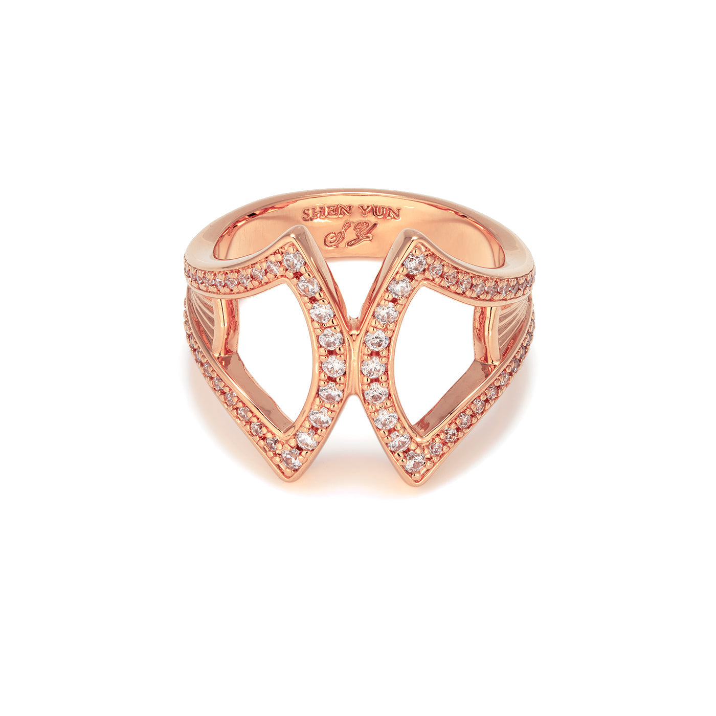 Marvelous Fan Scarf Ring Rose Gold