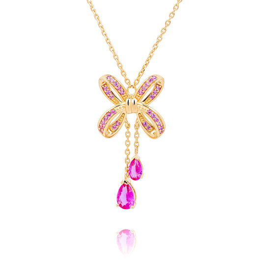 Blissful Knot Necklace Gold