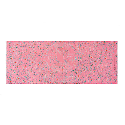 Celestial Flowers Long Scarf Pink Overall Horizontal - Shen Yun Collections
