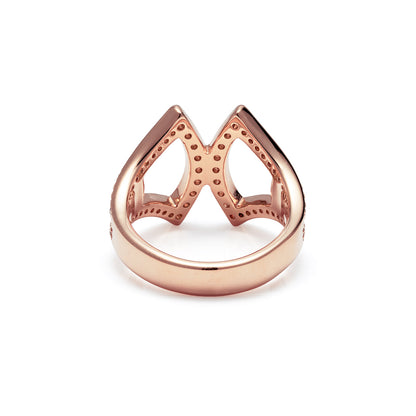 Marvelous Fan Scarf Ring Rose Gold
