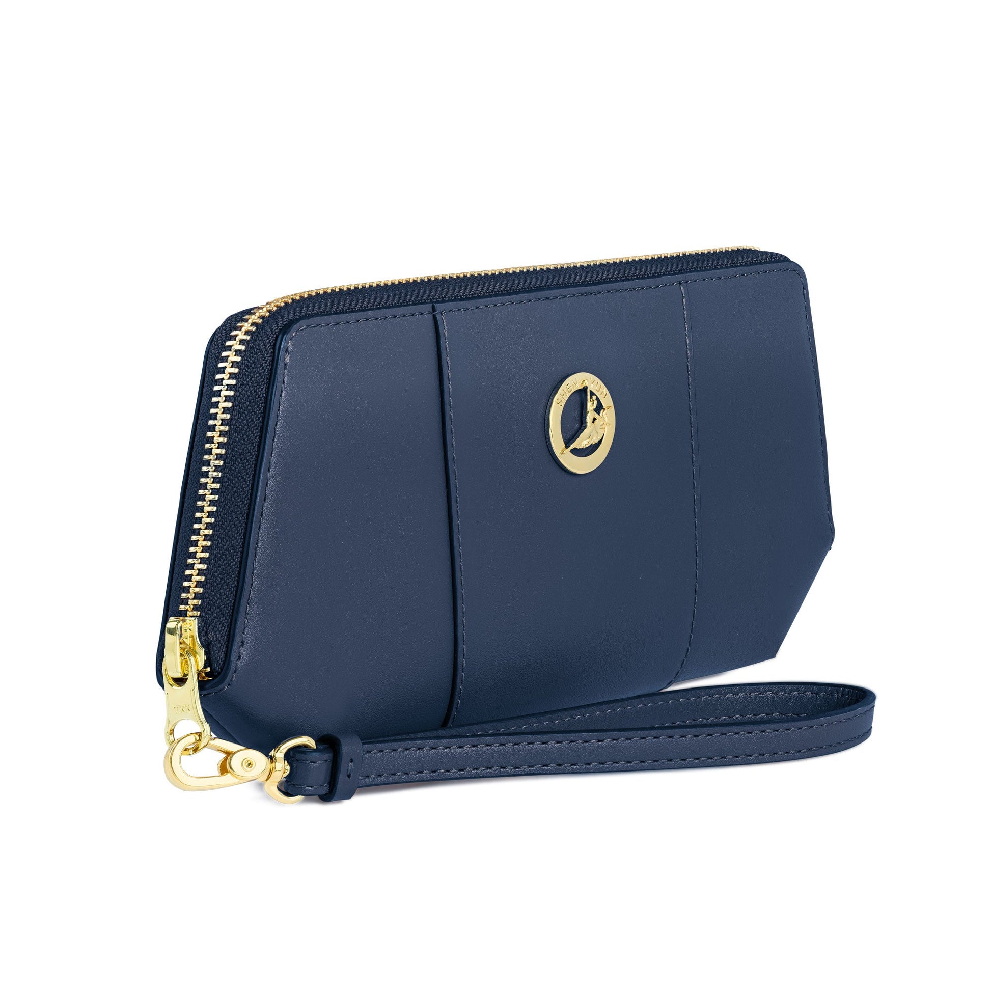Manchurian Elegance Wristlet - Navy