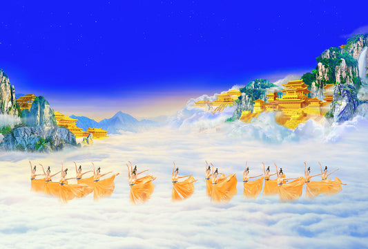 Dance of the Golden Peacocks Giclee Print